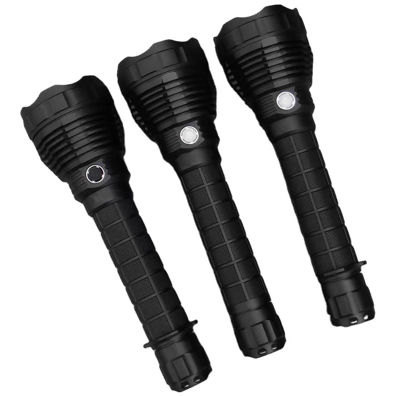 Security patrol led flashlight super bright 4200 lumens light 26650 rechargeable battery self-defense led torch lights