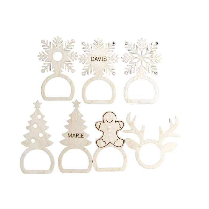 Wooden towel rack with many lovely Christmas decorations for Christmas Living Room High Quality