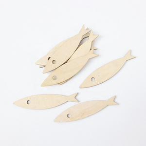 Decorative wooden fish, wall fish, coloring fish for kids cheap wood block customized wood cube for DIY