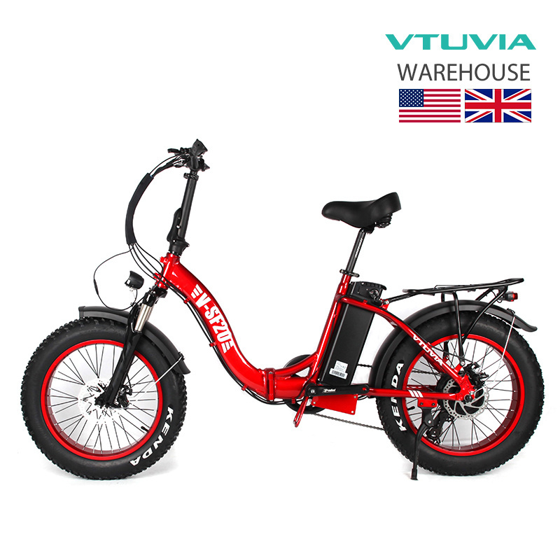 Folding Step Through Electric Bicycle 20 Inch Fat Tire 750w Ebike 250W 750W 36V 48v Electric Bike 7 Speeds ebike