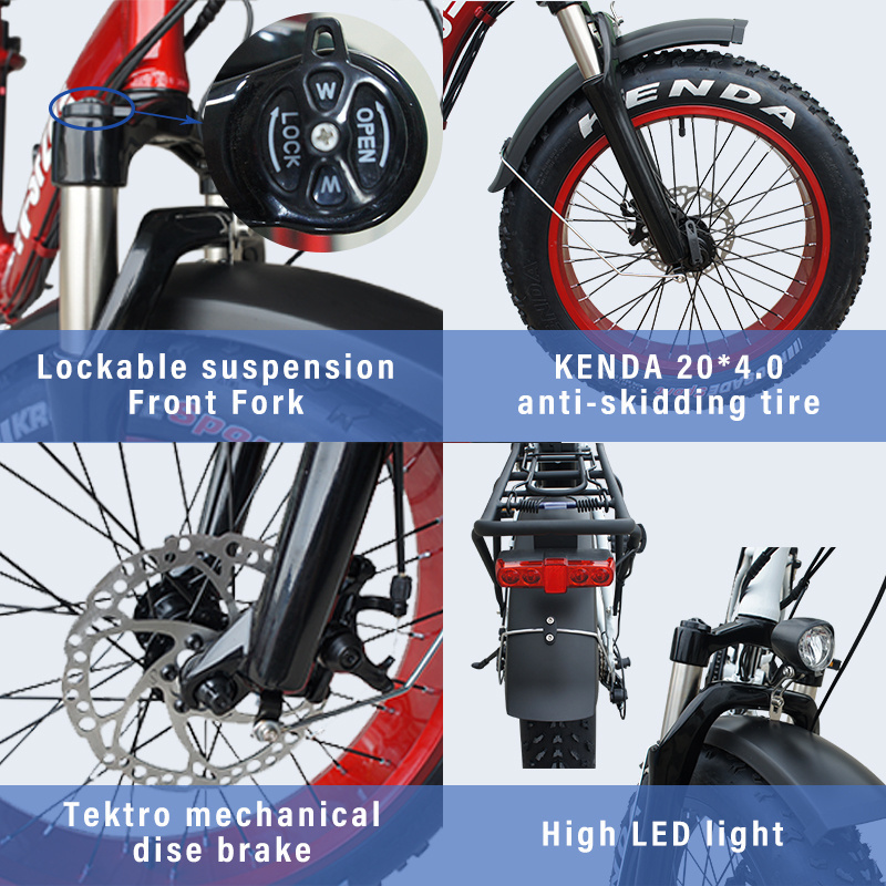 New arrival folding fat tire electric bicycle 250W 750W 36V 48V  new design SF20 model electric bike 48v