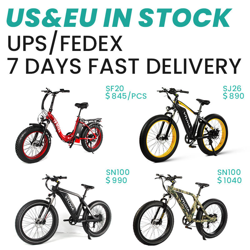 EU UK US Warehouse250W 750W 36V 48V Fat Tire Electric Bike E-bike Aluminum Alloy 26 Inch 36v Electric Fat Tire Bike Adult