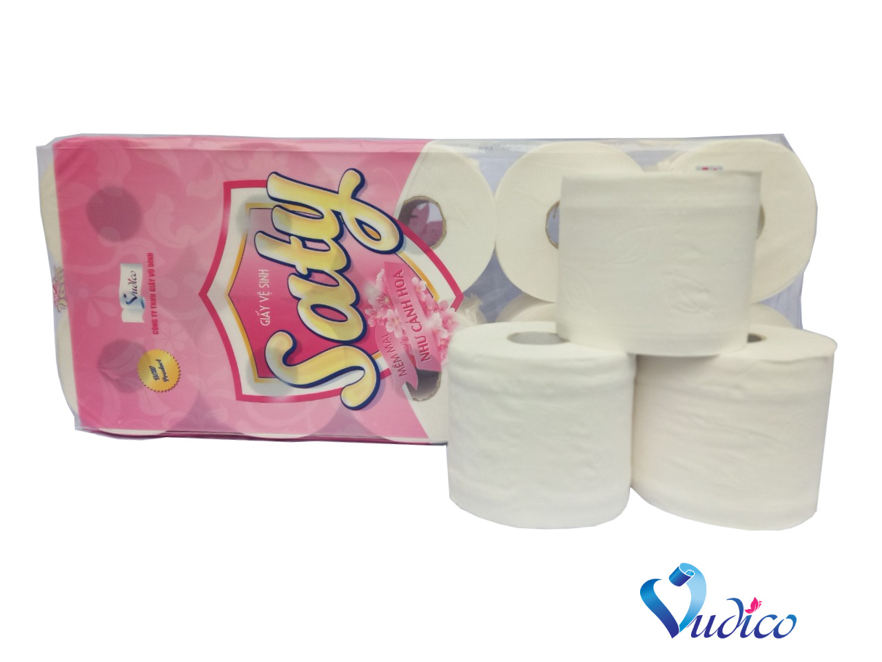 2/3/4ply 100% virgin wood pulp soft touch toilet tissue paper roll tissue roll Made in Vietnam