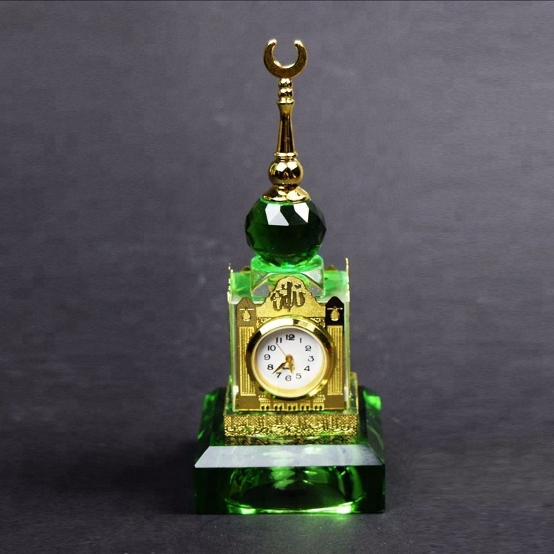 Muslim Wedding Crystal Cut LED Light Mecca Makkah Clock Tower