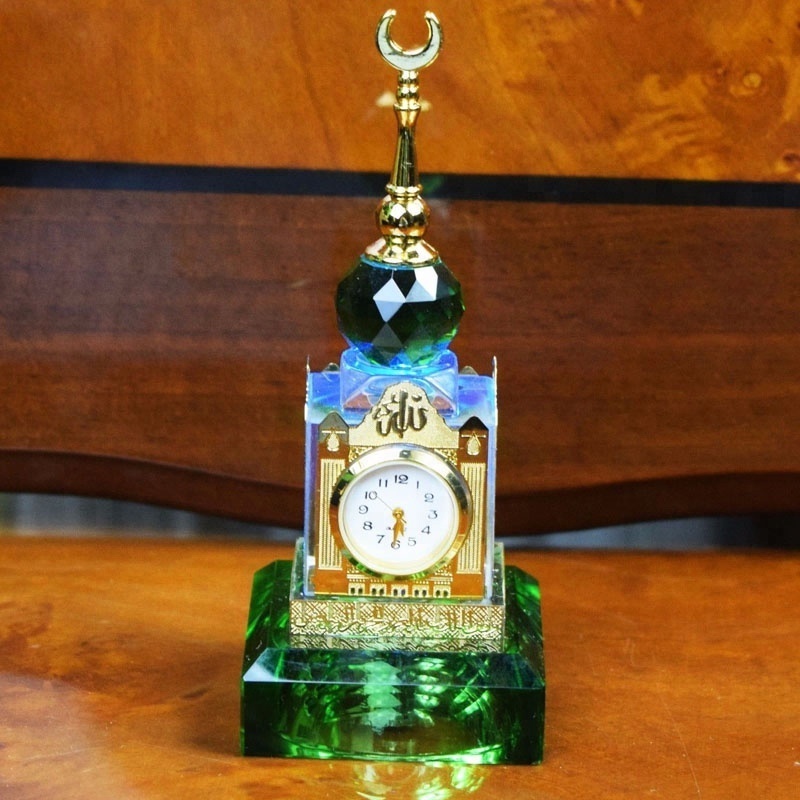 Muslim Wedding Crystal Cut LED Light Mecca Makkah Clock Tower