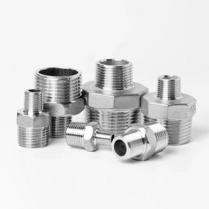 Wholesale custom 304/316 L 1/8" 1/4" 1/2" 1" 2' 3" 4" male BSP NPT stainless steel hex nipples