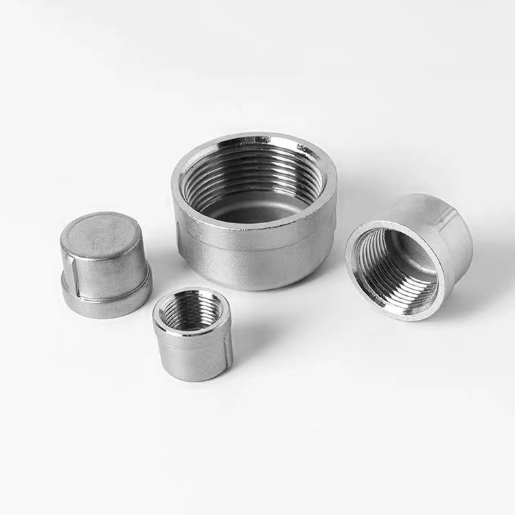 304 316 stainless steel female male BSPT NPT standard stainless steel pipe fitting thread cap weld pipe cap1.25