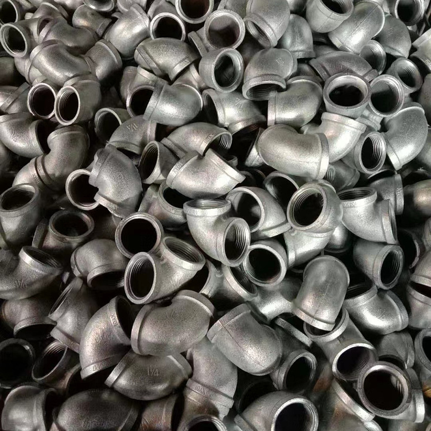 Factory supply Custom Tee Threaded Plumbing Accessories 3 Way Elbow malleable iron pipe fittings