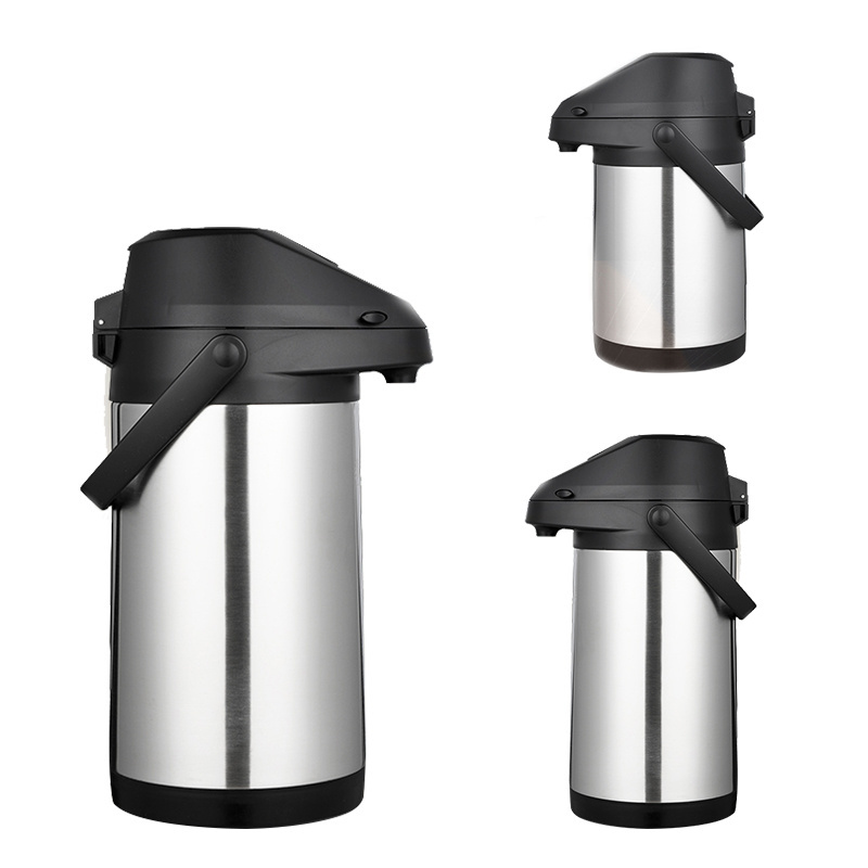 Double Wall Stainless Steel Thermal Coffee Carafe Vacuum Insulated Airpot Flask Coffee Dispenser with Pump Vulcanus