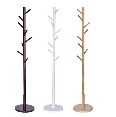 Sturdy Wooden Coat Rack Stand Entryway Hall Tree Coat Racks with Solid Round Base