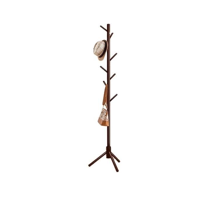 Functional Tree shaped Garment Rack beech wooden clothes hat stand Coat Rack Space Saver Hanger