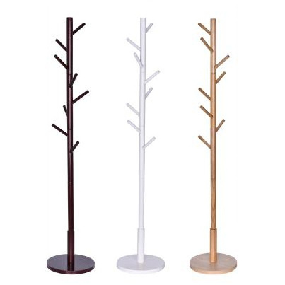 Functional Tree shaped Garment Rack beech wooden clothes hat stand Coat Rack Space Saver Hanger