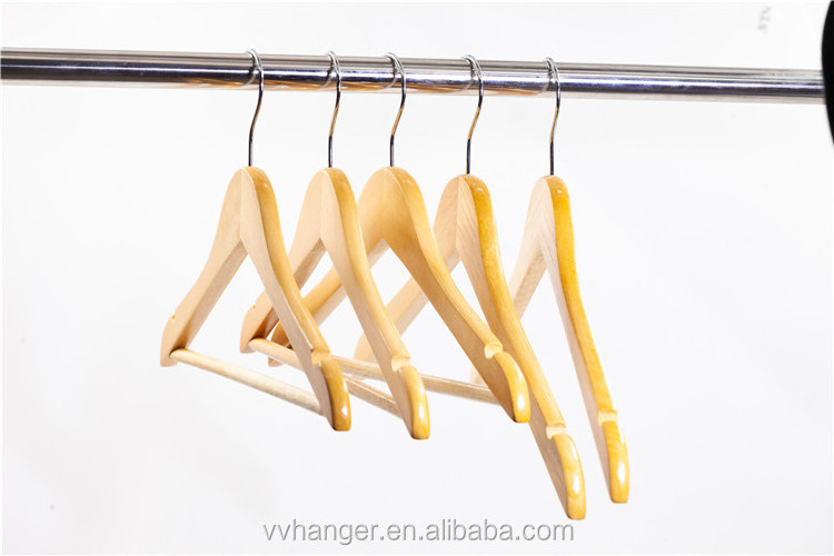 Ready to Ship Eco-friendly high quality clothes wooden wall hanger