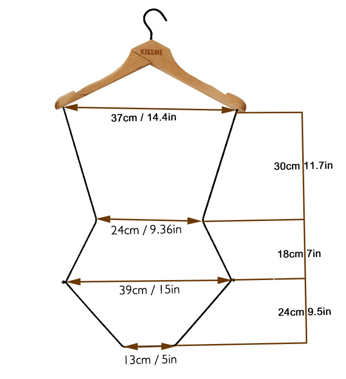 Factory wholesale  Hot selling  wooden wire underwear full body swimwear swimsuit Hangers for Lingerie bikini display