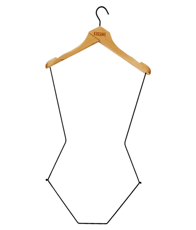 Customized High Quality Design logo Beech Metal wire Full Body Shape Wooden Swimwear Swimsuit Bikini Hangers For Display