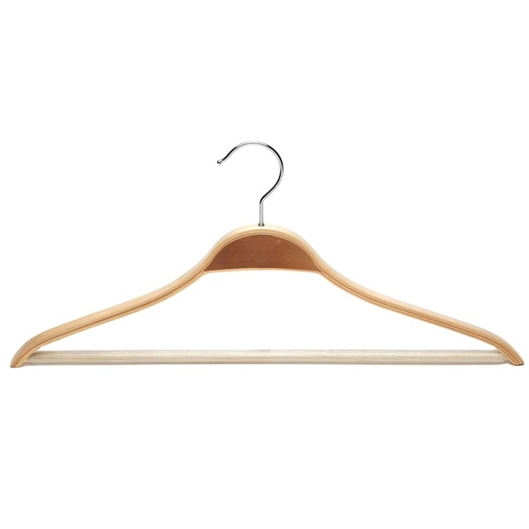 Garment plywood antiskid bamboo and wooden laminated kids wood coat hanger