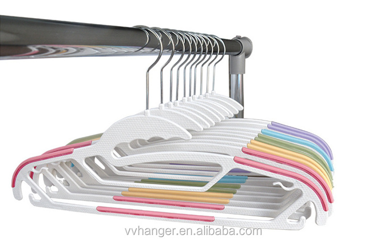 Eco Colorful Non-Slip Clear High Quality Dry Cloth plastic Coat Hanger for Garment