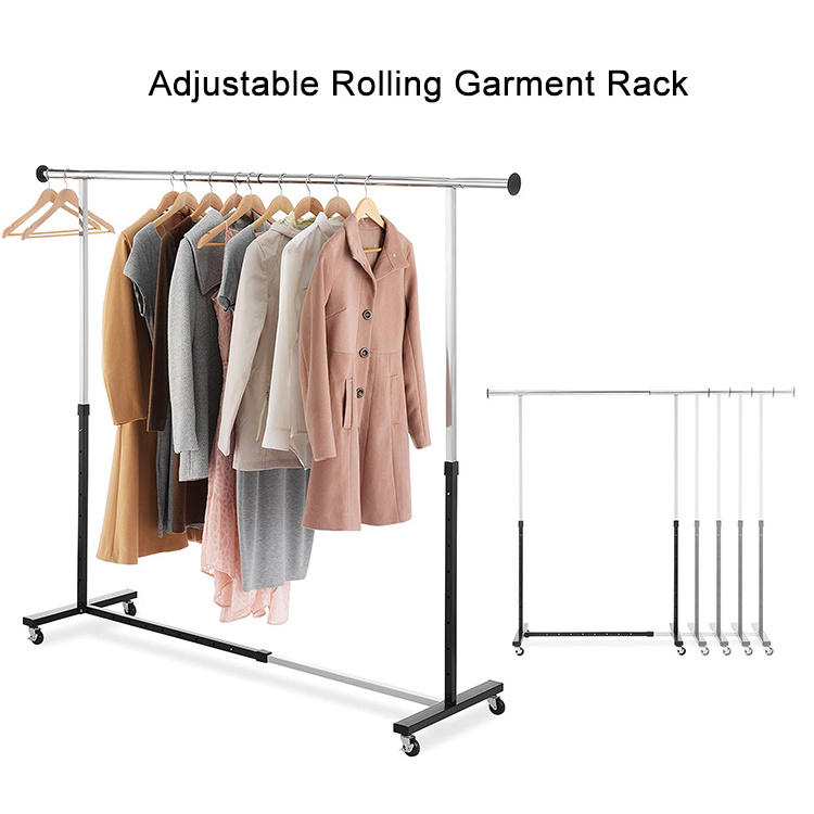 Factory Wholesale Standard Mobile Strong And Sturdy Easy Assembling Garment Rack For Clothes Coats Skirts Shirts Sweaters