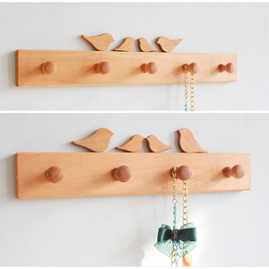 Scarf Hanger Wooden  Coat  Hat Hooks Wall Mounted Door Bathroom Rack wall hanger