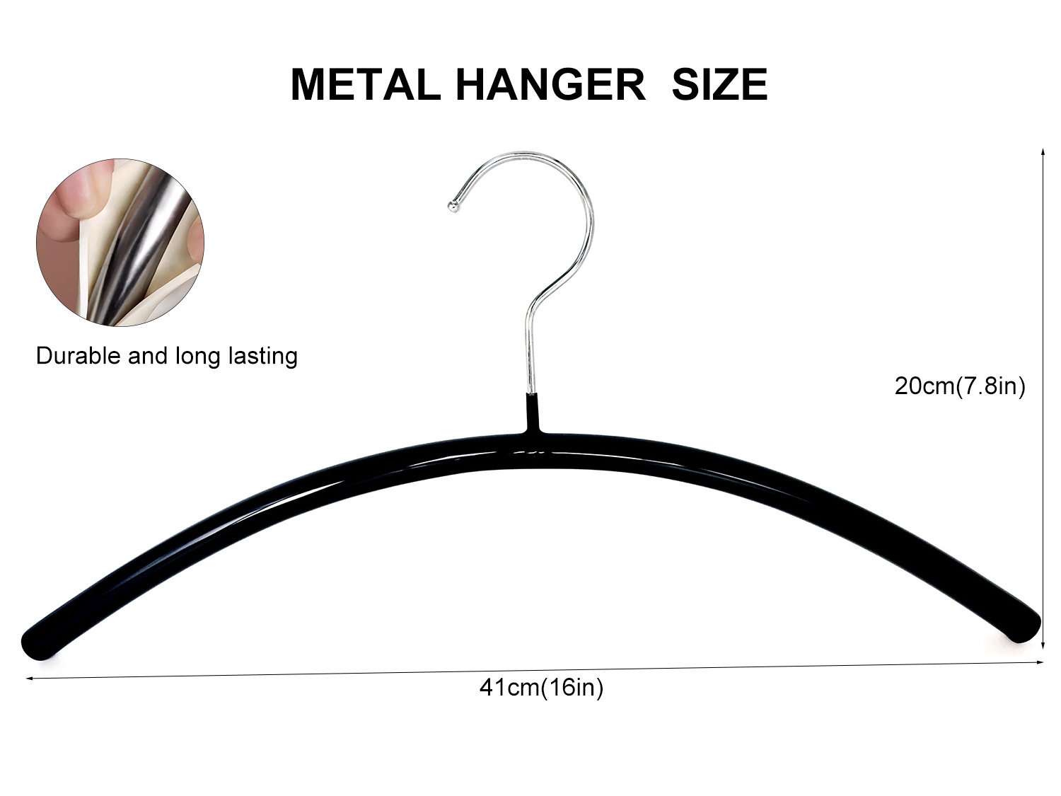 Wholesale Solid  Durable PVC Metal Clothes Hanger with Non-Slip Hooks round Single Tier for Wardrobe & Bathroom Use