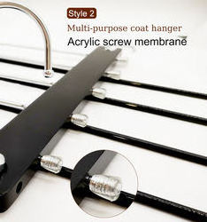 Hot Sale Space-Saving Beech Wood OEM&ODM are Welcome Magic Hangers 5 in 1 for Pants