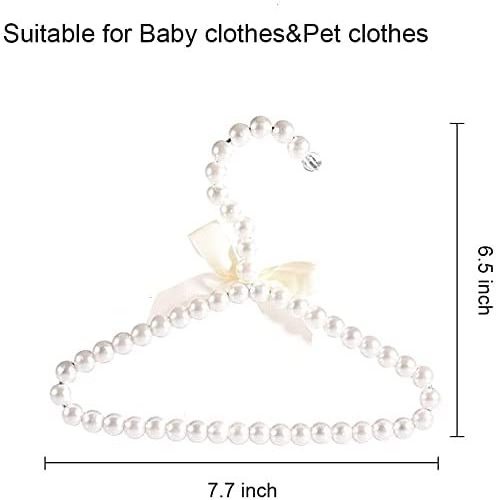 Wholesale Luxurly Women Plastic Antislip  Pearl Beaded Clothes Hanger For Children Baby kid Shop