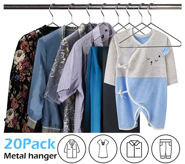 Custom Bedroom white wall mount single  metal stainless steel boutique drying kids baby clothes hanger