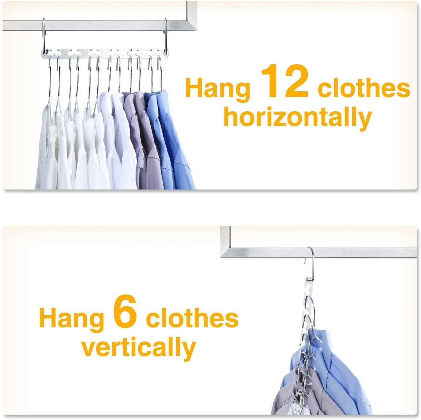 Space Saving Wardrobe  Multifunctional organizer Closet Metal Magic Foldable Clothes Hanger