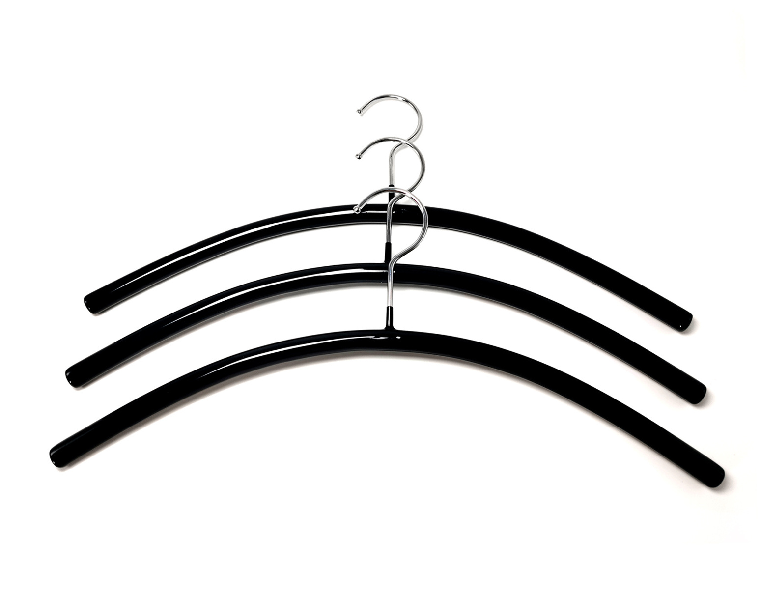 Wholesale Solid  Durable PVC Metal Clothes Hanger with Non-Slip Hooks round Single Tier for Wardrobe & Bathroom Use