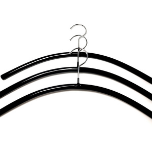 Wholesale Solid  Durable PVC Metal Clothes Hanger with Non-Slip Hooks round Single Tier for Wardrobe & Bathroom Use