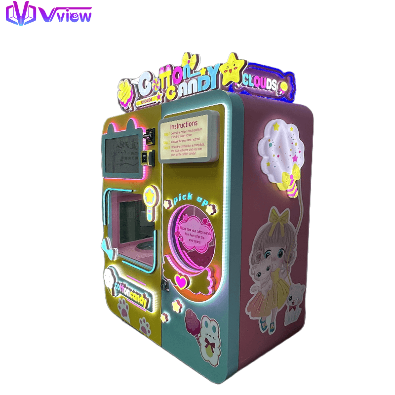 Hot Selling Digital Cocktail Period Mobile App Marshmallow Cotton Candy Vending Machine