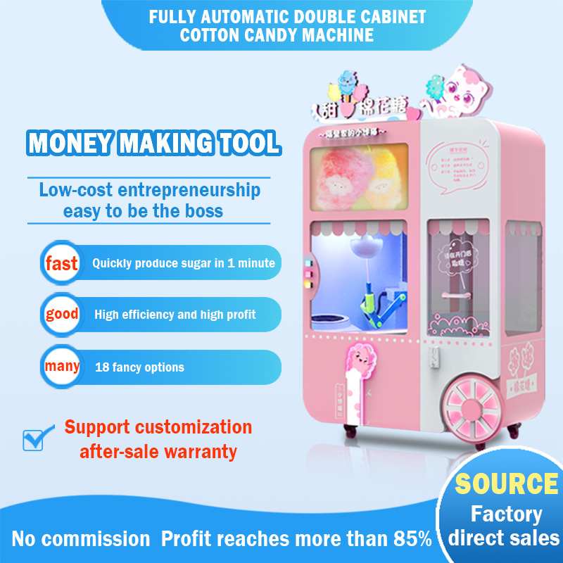 Earn Money 24 Hour Mini Bar Touch Screen Smart Mechanical Custom Design Cotton Vending Machine With Cart