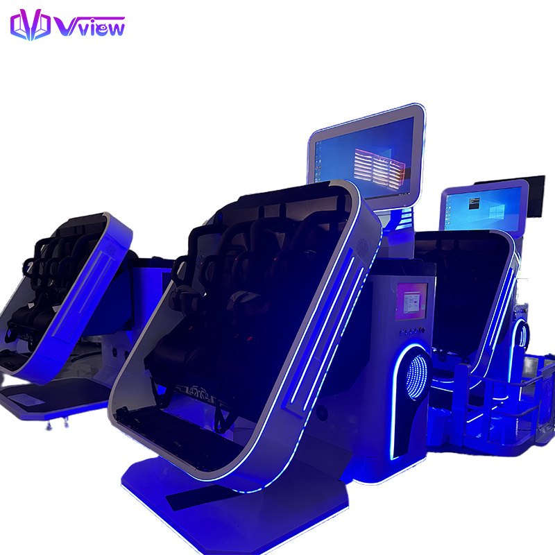 VVIEW VR Multiplayer Exclusive Cinema Equipment 360 Virtual Reality Seat 9D VR Racing Game Machine