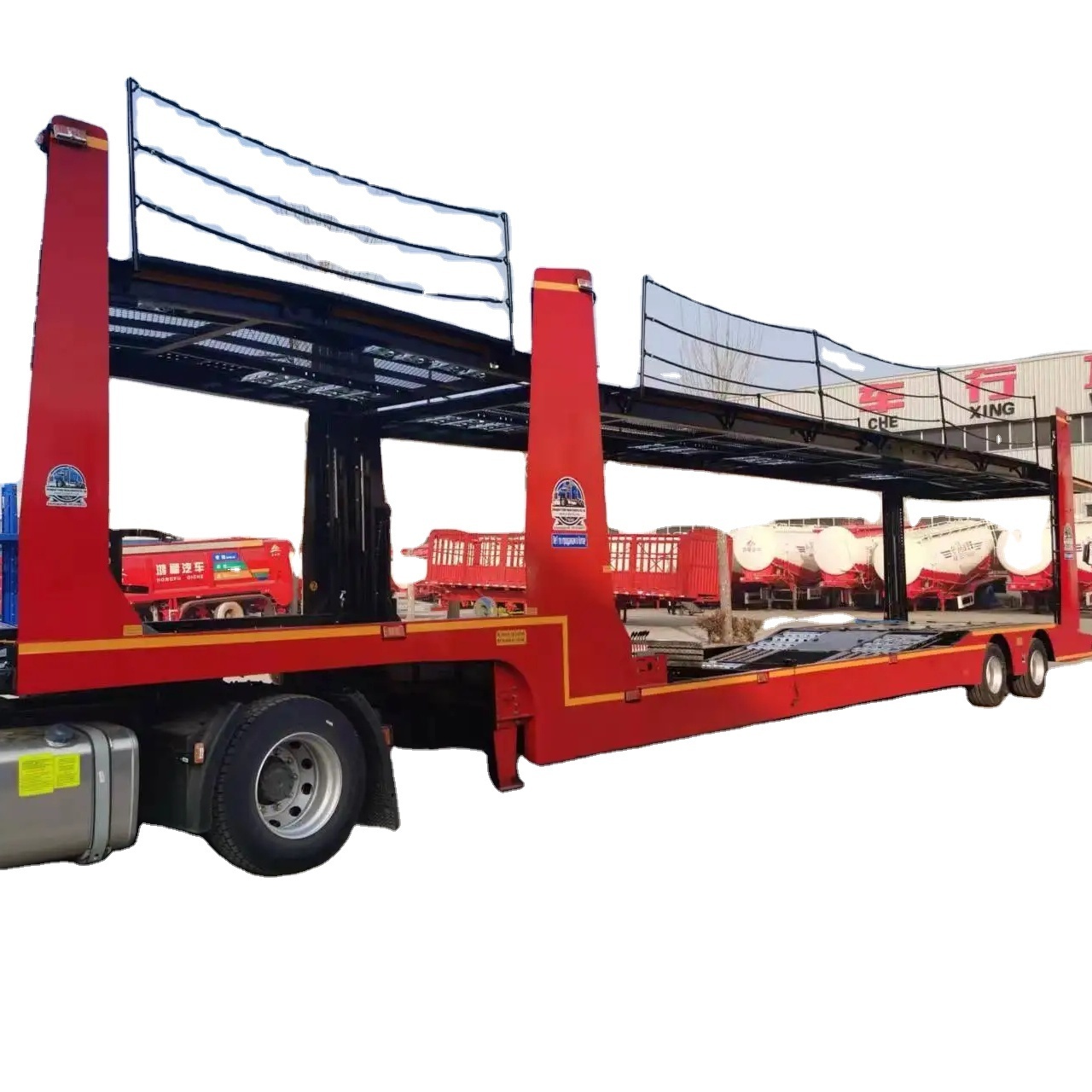 China Standard Semi-Trailer Type Truck Trailer with Good Carrier Air Suspension and Steel Material