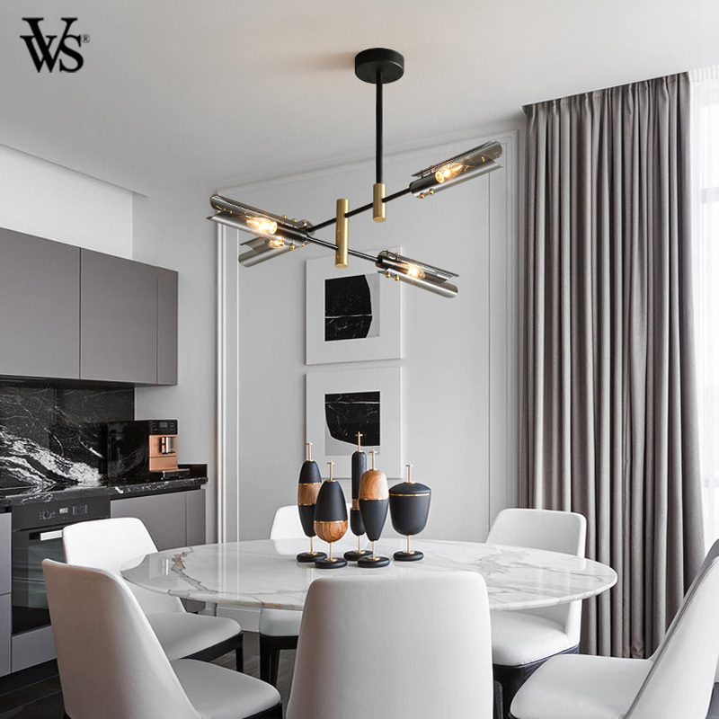 vvs new style glass lampshade lamp fixture black modern chandelier luxury pendant lighting indoor