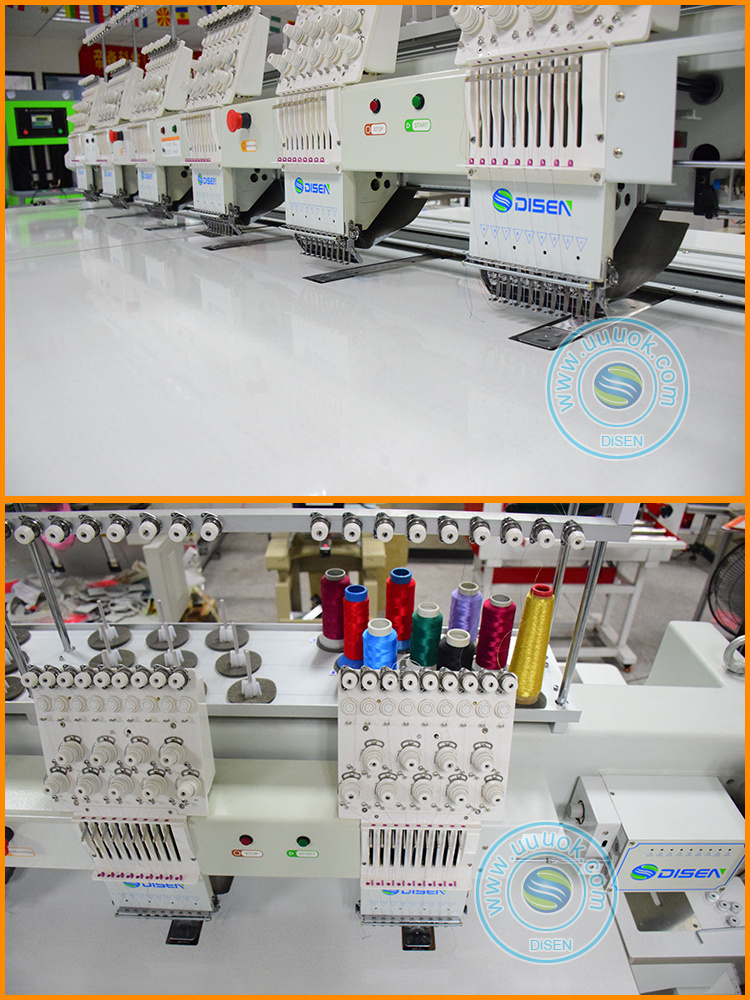 Automatic industrial 10 12 20 21 24 28 42 multi head flat sequin beads logo aari 6 heads computer embroidery machine with prices