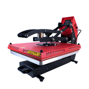 Luxury auto open magnetic drawer flat sublimation transfer 38*38 40*50cm heat press machine for t-shirt cloth fabric printing