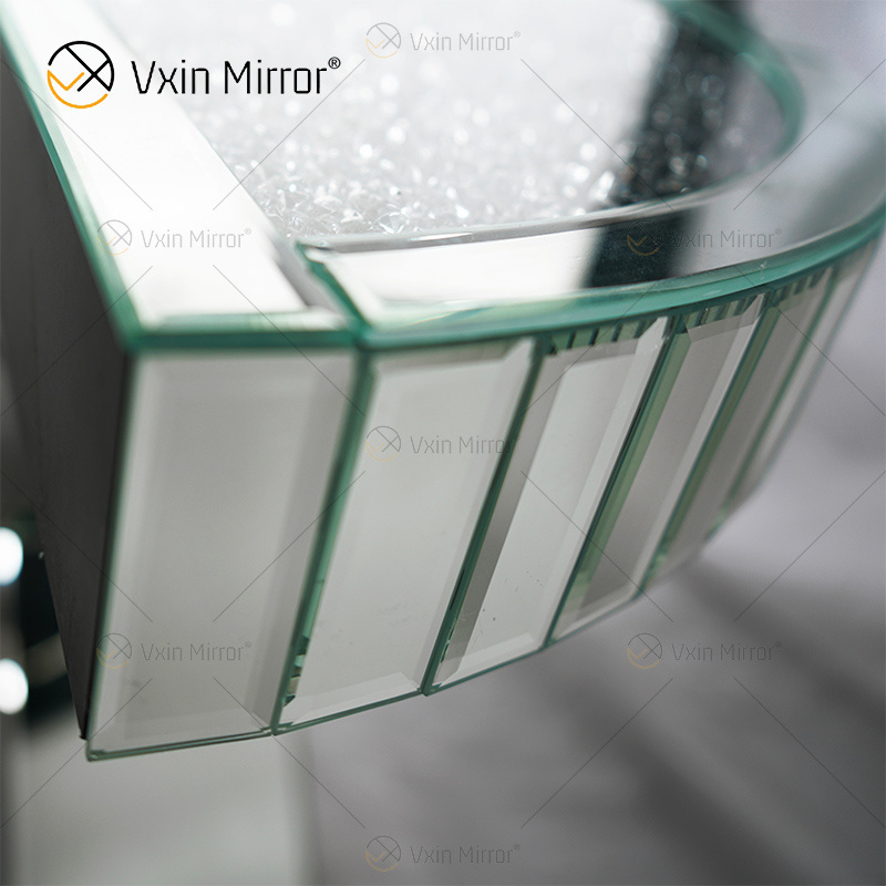 Wholesale Home Furniture Console Table With Mirror Modern Crushed Crystal Diamond Console Tables