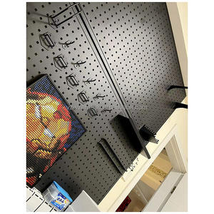 Fast Delivery Time Durability Gray 1.4mm Q195 Pegboard Shelving For Storage Area Garage Tool Wall-mounted Steel Industrial Diy