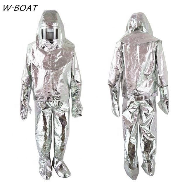 OEM aluminum foil insulation suit GB standard, customizable style fire protection suit