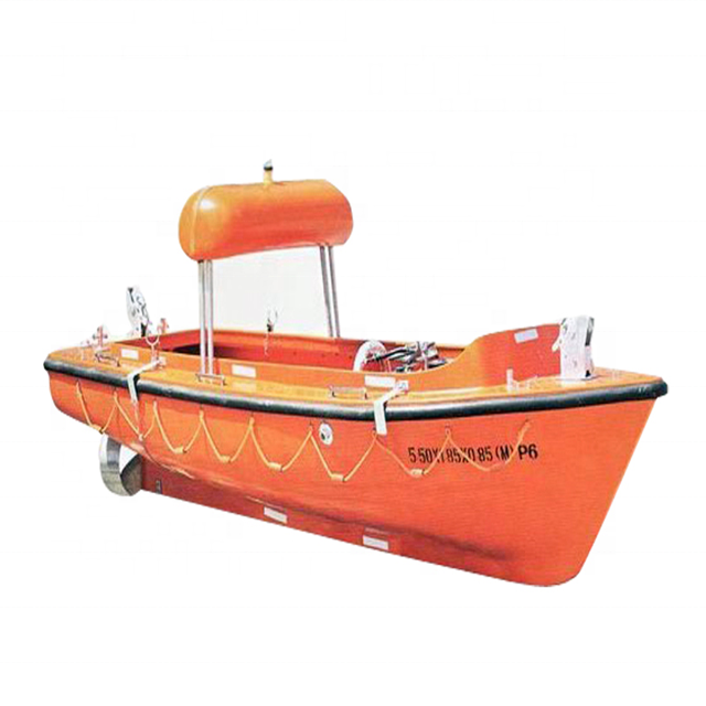 The factory produces CCS certified open lifeboats with fiberglass hull and customized boat racks