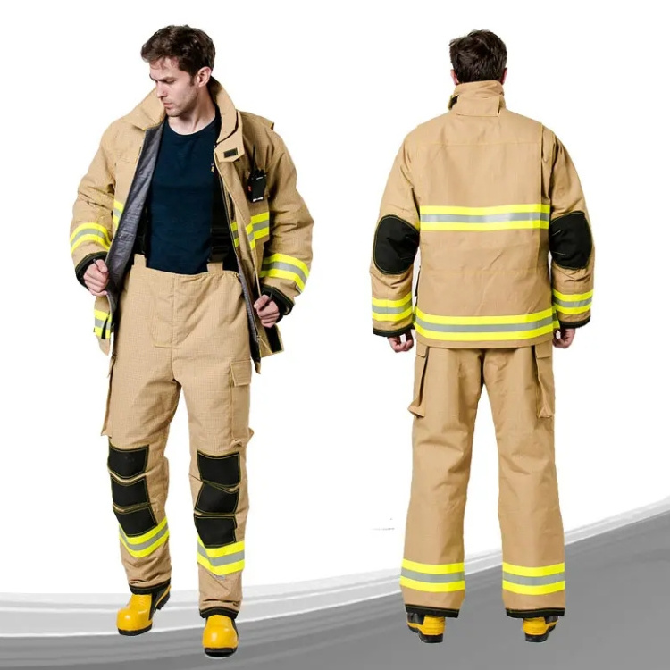 Factory Supply 4 Layers Nomex Fire Fighter Fire Fighting Fireman Firefighter Jacket