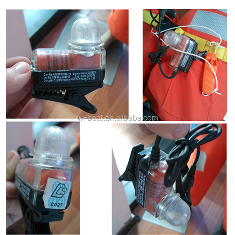 The factory provides orange SOLAS standard strobe rescue lights and water emergency rescue lights