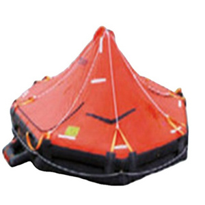 The factory produces NDV standard orange sea life rafts and automatic emergency rescue inflatable rafts