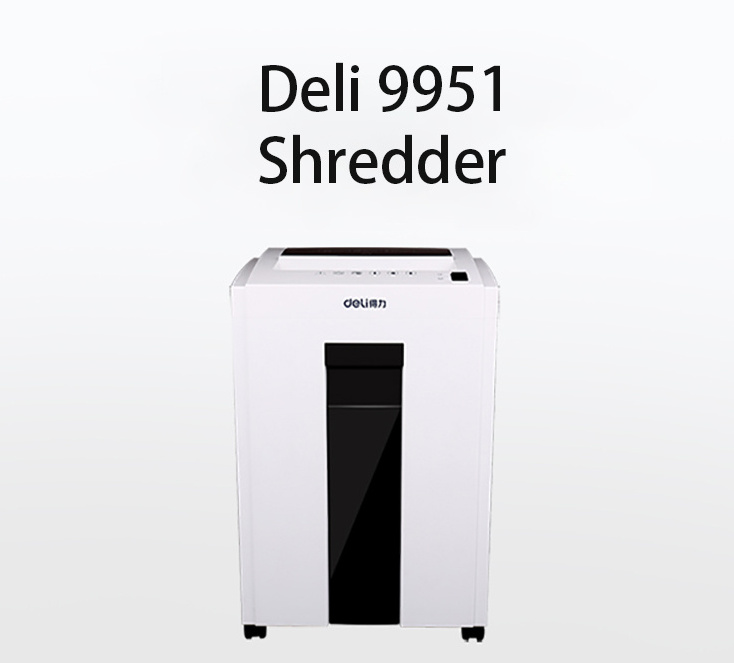 Deli Auto Feed Paper Shredder Heavy Duty Shredding Machine For Office And School Strip Cut 4X25Mm Paper Shredder