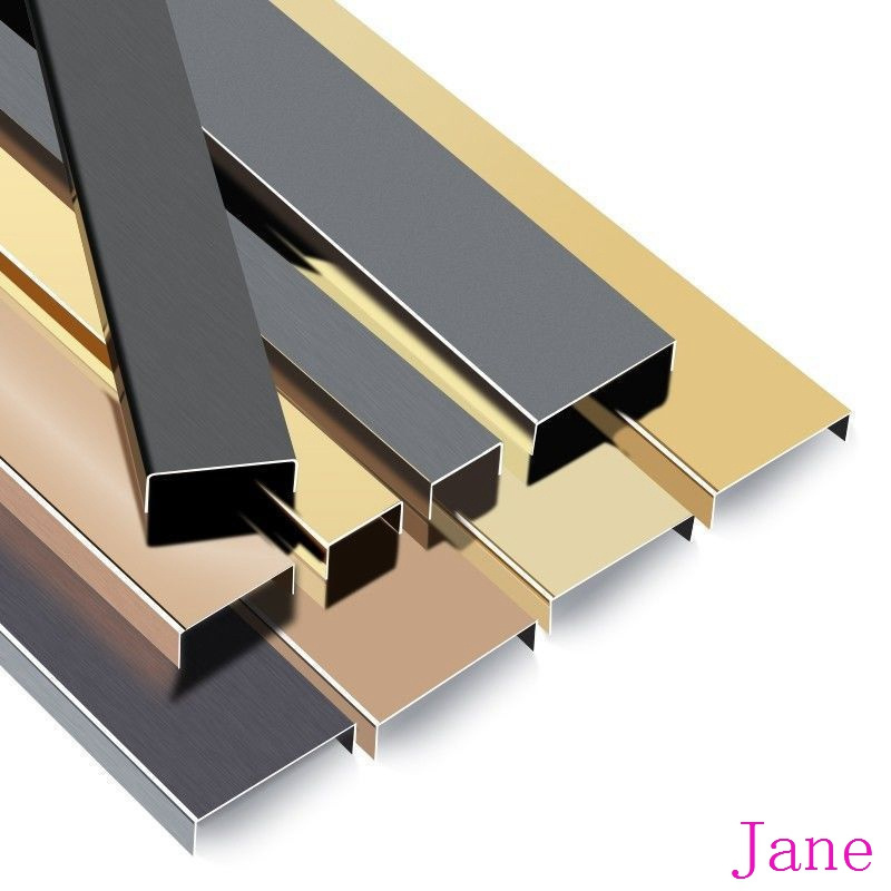 U Shape Channel Tile Trim Stainless Steel Aluminum Decorative Profile For Interior Wall And Ceilings