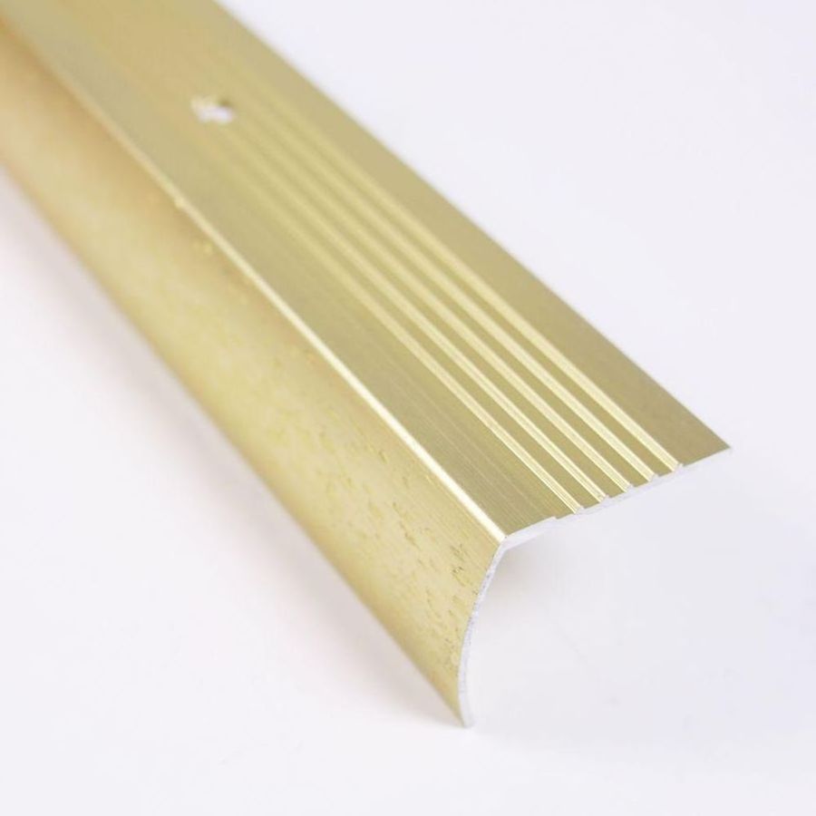 OEM 6063 t5 aluminum anti-slip stair nosing tile trim profile for aluminum stair edge protection