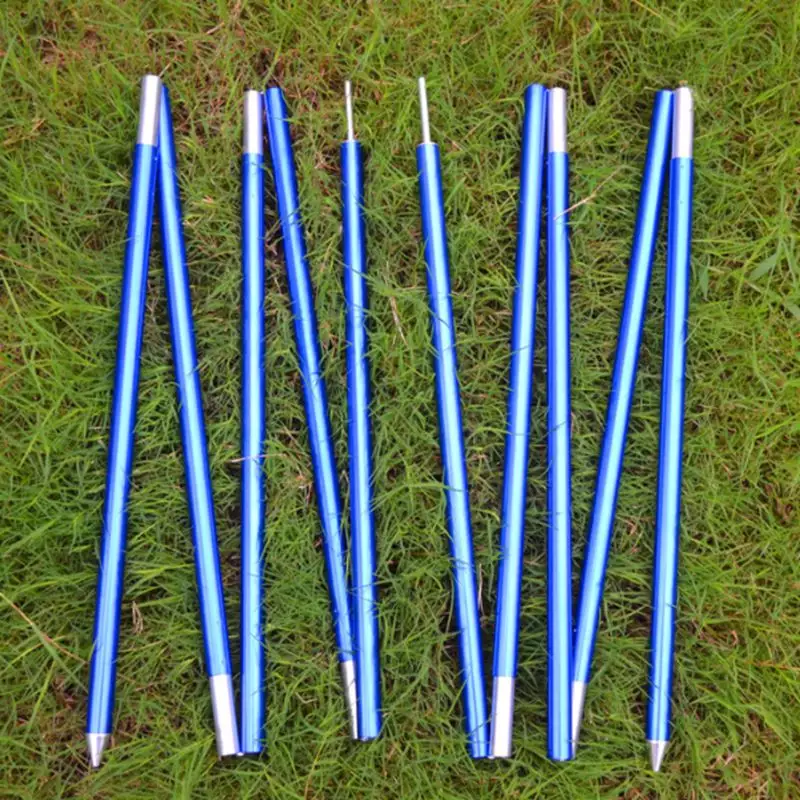 Adjustable telescopic aluminum tarp tent pole for camping and accessories elastic rope