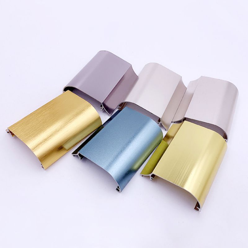 aluminum extrusion profile anodized champagne anodizing sand blasting