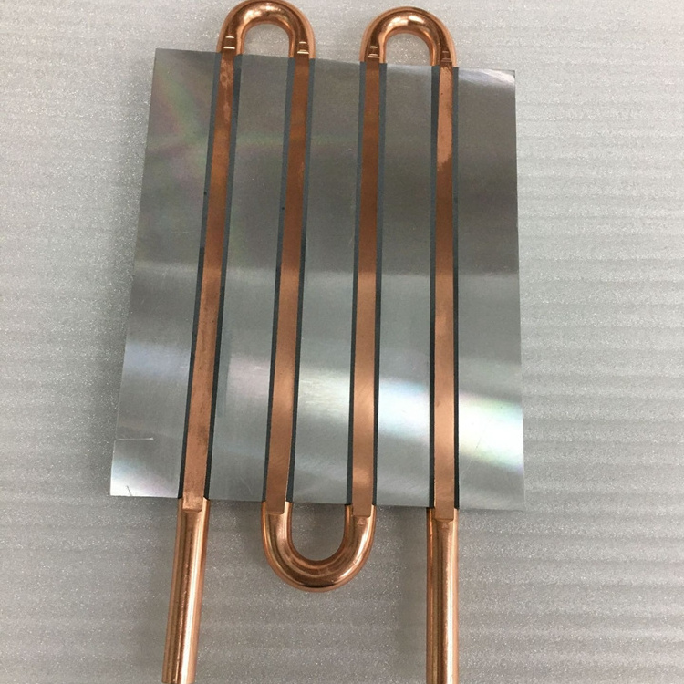 Copper tube aluminum cold plate customized liquid electrical cooling plate water cooled heat sink for car ev battery